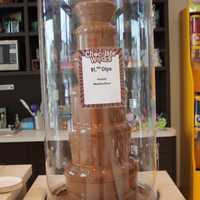<p>The 4-foot-high chocolate fountain is a popular feature</p>