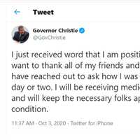 <p>The former NJ governor and US attorney spread the news shortly before noon Saturday.</p>