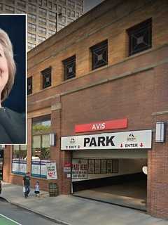 Clinton Van Clips Concrete Beam In Jersey City Garage En Route To Menendez Fundraiser