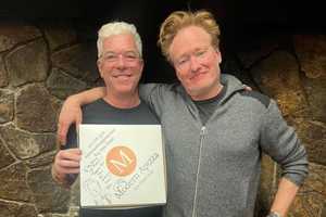 Greater Boston Area's Own Conan O'Brien Visits Popular New England Pizzeria