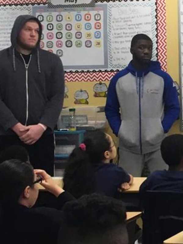 Concordia Basketball Group Visits With Yonkers Students For Career Day