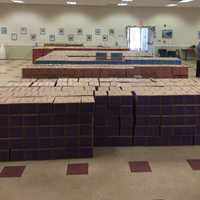 <p>A little over 25,000 boxes of Girl Scout cookies were delivered to town hall in Mahwah.</p>