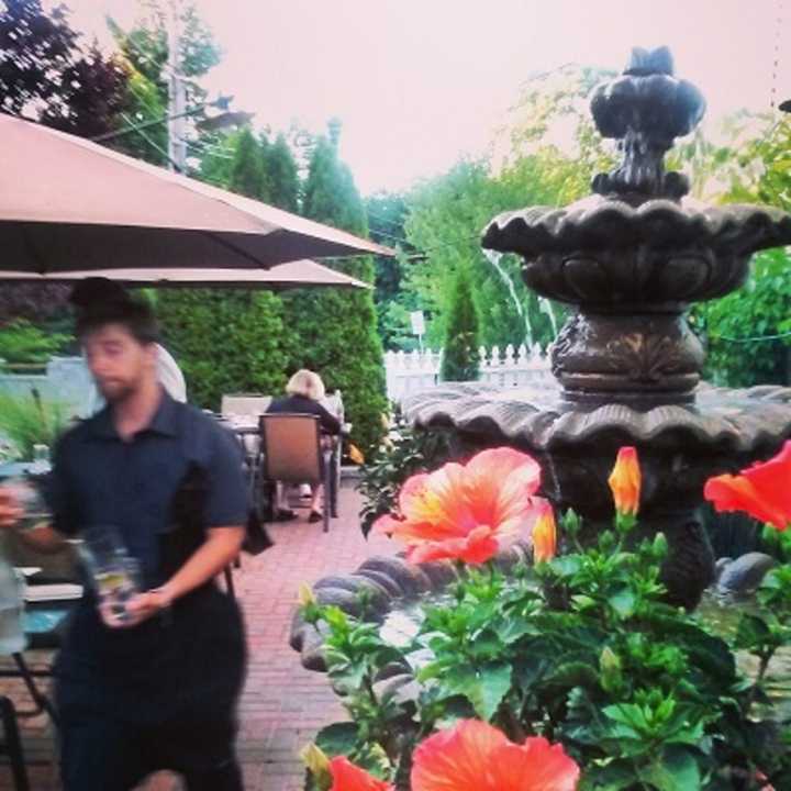 The newly renovated patio and garden at Croton Creek Steakhouse and Wine Bar in Croton Falls is a nice place to sit while enjoying Sunday brunch.