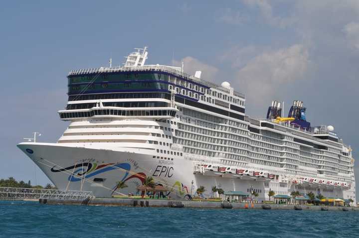 An employee aboard a Norwegian Cruise Line ship, not pictured, told police a coworker sexually assaulted them while the boat was heading to Boston recently, a news report said.