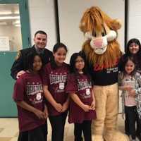 <p>Daren the D.A.R.E. Lion visited the Kakiat Elementary School students who graduated from the Ramapo Police Department's D.A.R.E. program.</p>