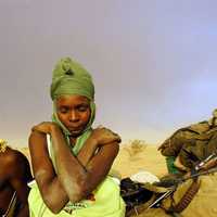 <p>Soldiers with the Sudanese Liberation Army in North Darfur, August 2004.</p>