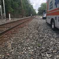 <p>The victim was truck by a CSX train in Dumont just north of the New Milford Avenue crossing.</p>