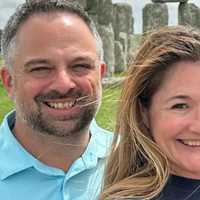 <p>Adrienne Vaughan and husband Mike White of Glen Rock</p>