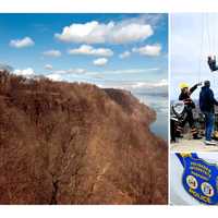 Rescuers Search NJ/NY State Line After Missing Person's Car Is Found Atop Palisades