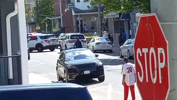 Scene from the shooting at&nbsp;Fairmount Avenue and Union Street on May 1.&nbsp;