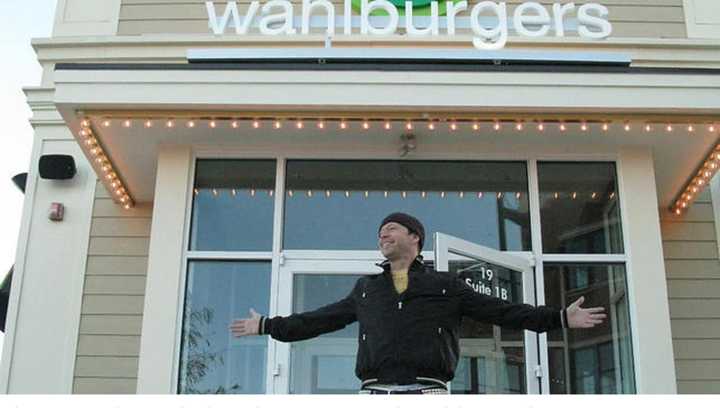 Actor Donnie Wahlburg at a Wahlburgers restaurant. A new location opened in Trumbull this week.