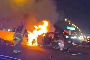 HERO: Good Samaritan Rescues Driver From Fiery Route 3 Wreck