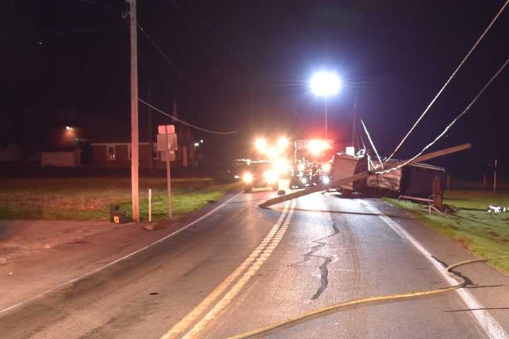 Truck Hits Utility Pole, Flips Killing 28-Year-Old Driver In Lancaster County Crash