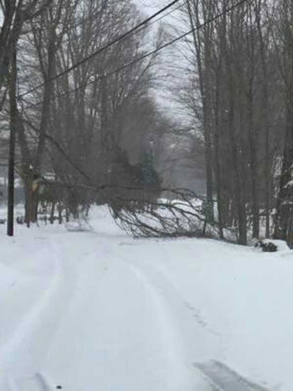 Honeysuckle Hill Lane, Silver Hill Road Closed In Easton