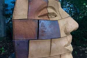 Colossal Heads, Stone Sculptures Take Over Nyack Art Center Garden