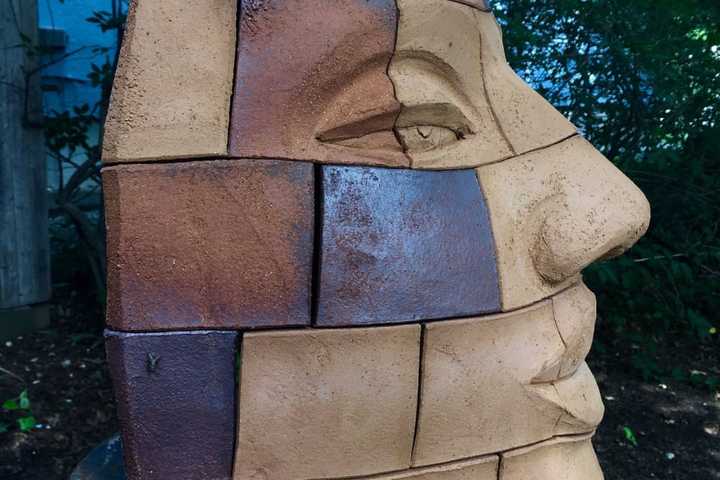 Colossal Heads, Stone Sculptures Take Over Nyack Art Center Garden