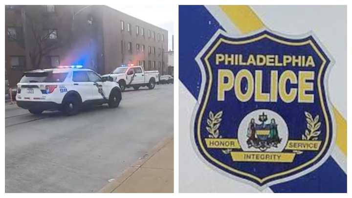 Scene from the shooting in Parkside, West Philadelphia; PPD