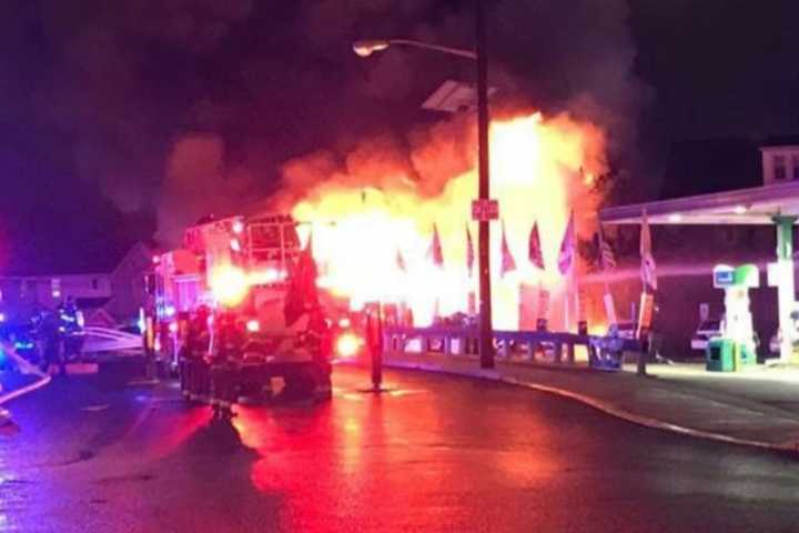 Massive Route 1&9 Tanker Fire Severely Burns Trucker, Guts Home