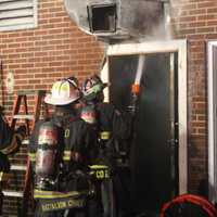 <p>No injuries were reported. Firefighters rescued a cat.</p>