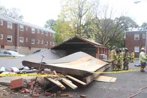 GARAGE COLLAPSE (PHOTOS): Two Injured, One Seriously In Elmwood Park
