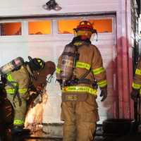 <p>A propane tank explosion knocked down three firefighters at the Palsa Avenue blaze in Elmwood Park.</p>