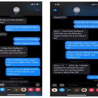 <p>Purported texts from New England Head Coach Bill Belichick to Brian Flores.</p>