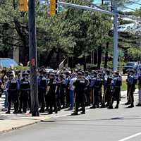 <p>Police outnumbered protesters by at least 3-to-1.</p>