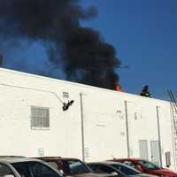 Roof Catches Fire At Maritime Motors In Fairfield