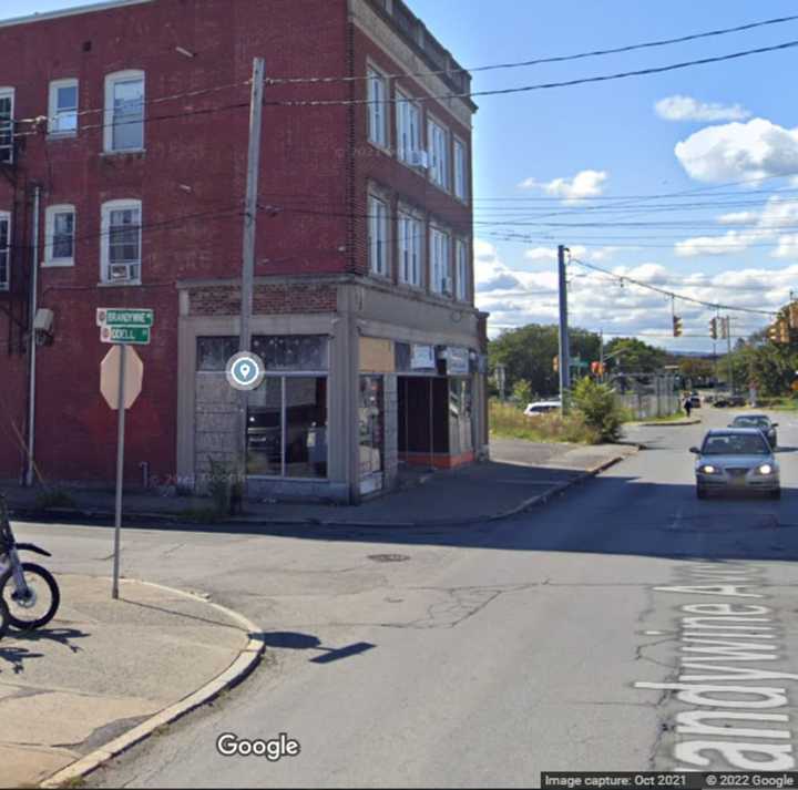 The intersection of Brandywine Avenue and Odell Street in Schenectady.