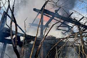 Resident's Illegal Burn Ignites Blaze Overlooking Greenwood Lake: Two FFs Injured, Home Gone