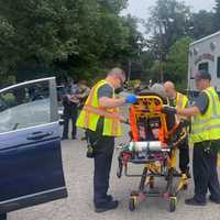 <p>The senior driver was taken to The Valley Hospital in Ridgewood.</p>