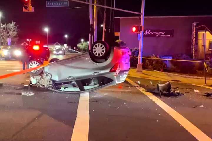 Unlicensed, Uninsured Driver Climbs Out, Walks Off, Gets 14 Tickets After Cliffside Crash