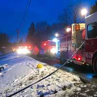 <p>Firefighters faced frigid conditions in tackling the blaze.</p>