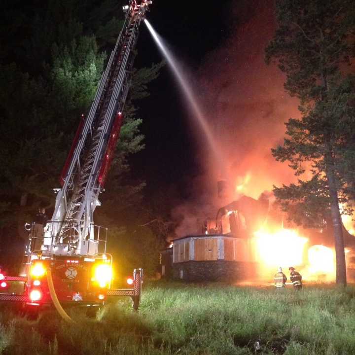 An intense fire destroyed a vacant home overnight on Castle Hill Road in Newtown.