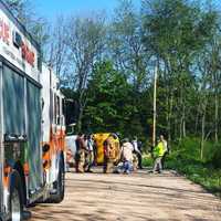 <p>Eureka Volunteer Fire Department at the scene of the crash.</p>