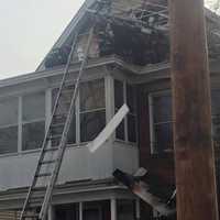 <p>Firefighters from City of Poughkeepsie Fire Department Local 596 responded to a third-story house fire on Fox Terrace in Poughkeepsie.</p>