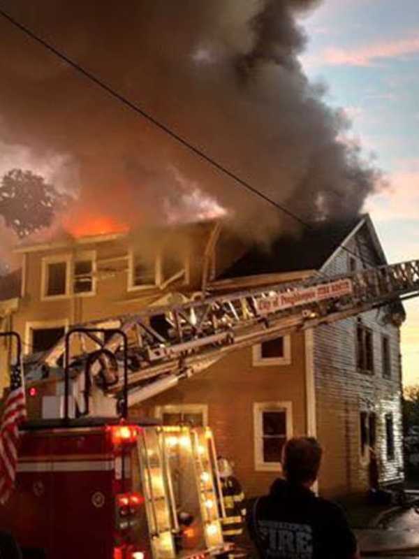 Poughkeepsie Firefighters Rescue Man From Burning Building