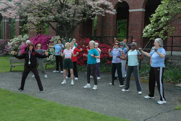 At the Burke Fitness Center, older residents can work up a sweat in a fun and less intense setting than a normal gym.