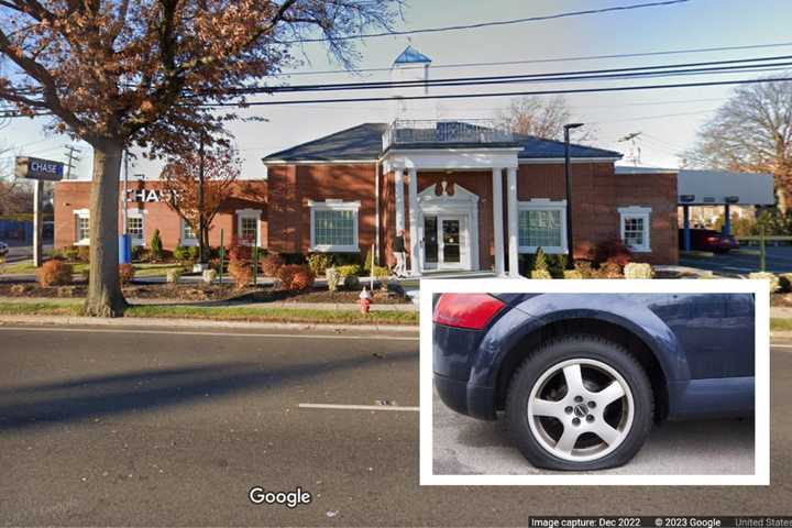 Police reported that a woman who had withdrawn $8,000 from a Carle Place bank was a victim of a distraction larceny on Monday, April 10, where her car tire was popped and her money was stolen as she tried to fix it.