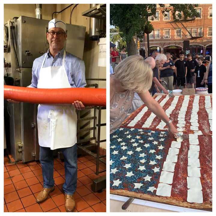 A Union business is aiming to set the record for world&#x27;s largest hot dog, while a pizzeria in nearby  Westfield is aiming for largest square-Sicilian pizza.