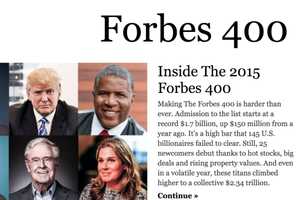 Westchester Residents Rank High On Forbes' New Top 400 List