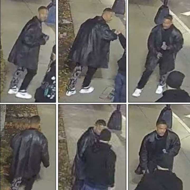 Surveillance images of the alleged stabber