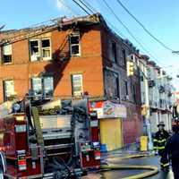 <p>Aftermath of the fire at Hamilton and Madison avenues.</p>