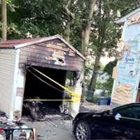 <p>Aftermath at 119 Sherwood Avenue in Mahwah.</p>