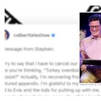 Colbert Sidelined Again, This Time By Burst Appendix, Recovering At His Montclair Home