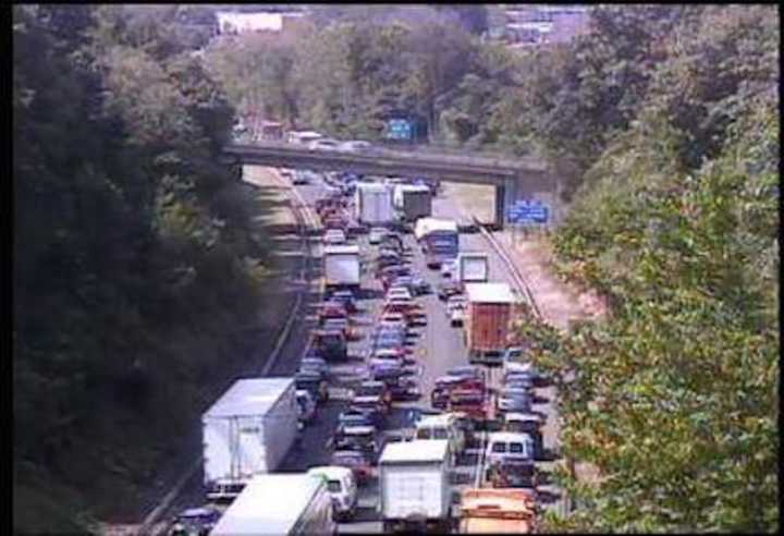 I-84 West is closed at Exit 31 in Southington, and traffic is at a standstill east of Curtis St.