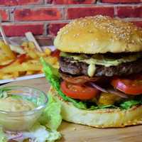 <p>Burger and fries</p>