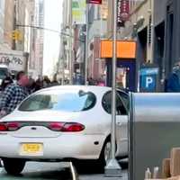 WATCH THIS: Enraged Driver From NJ Mounts Mid-Manhattan Sidewalk Aiming For Pedestrian