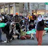 Bridge And (Holland) Tunnel Traffic Blocked By Pro-Palestinian Demonstrators, 325 Arrests Made