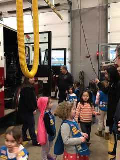 Bethel Daisies Chat Up Stony Hill Firefighters